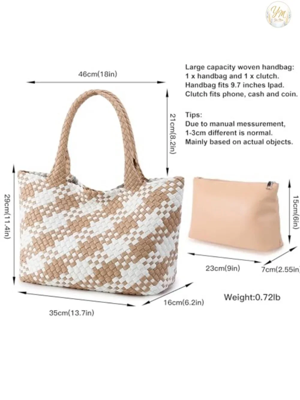 Woven Shoulder Bags for Women, Top Handle Tote Vegan Leather Handbag